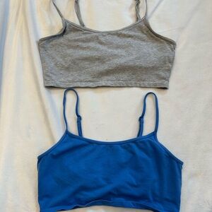 Aerie blue and gray sports bra